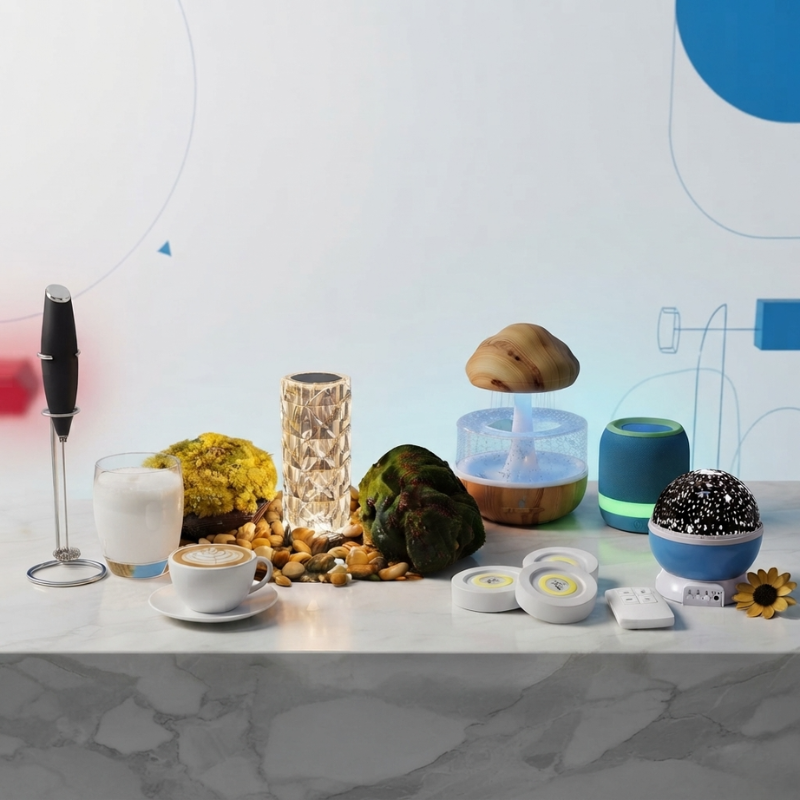 Premium gadgets collection featuring innovative everyday electronic and smart accessories for home and lifestyle.