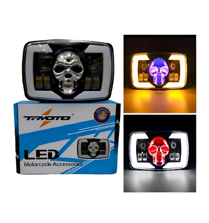 Skull Style Headlight with Indicators – Upgraded Model for Honda CD70 / CG125