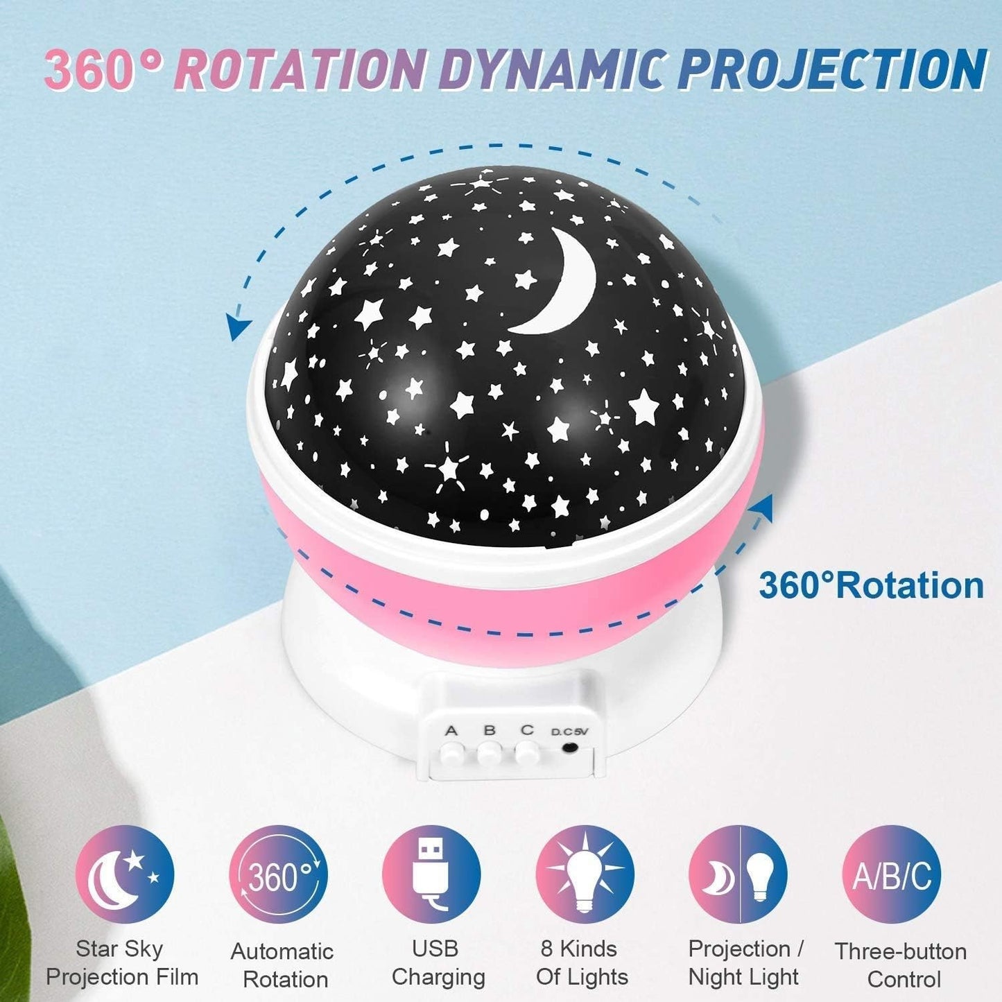 360° Starry Sky LED Projector Lamp