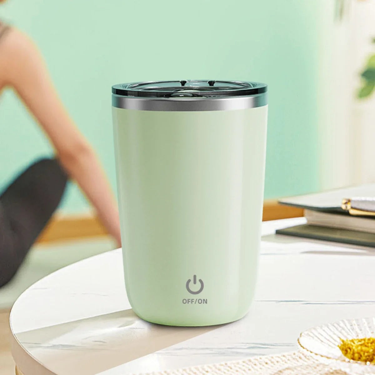 350ml Stainless Steel Automatic Self-Stirring Mug Magnetic Mixing Cup