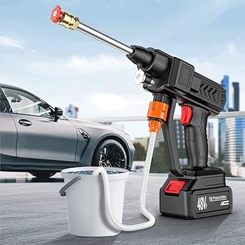 48V Cordless High Pressure Car Wash Spray Gun – Double Battery