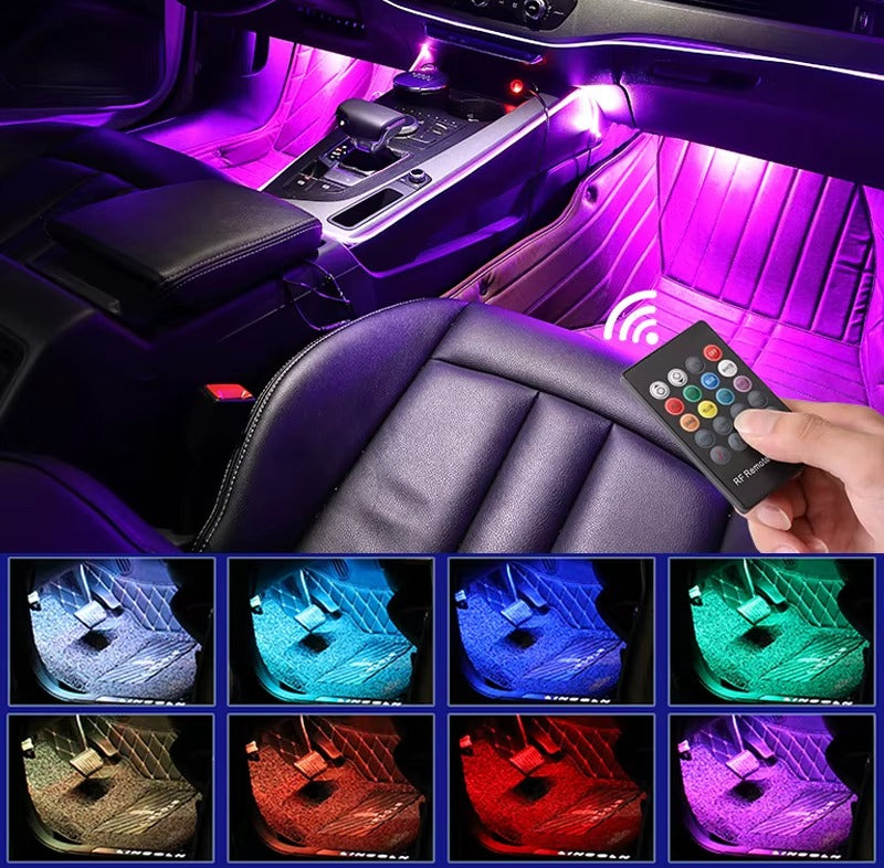 12V Car Interior LED Ambient Light – Music Sync RGB Strip