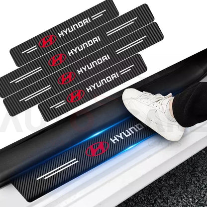 Carbon Fiber Car Door Sill Protector Stickers Set of 4