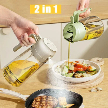 2-in-1 Oil Sprayer Bottle Kitchen Accessory