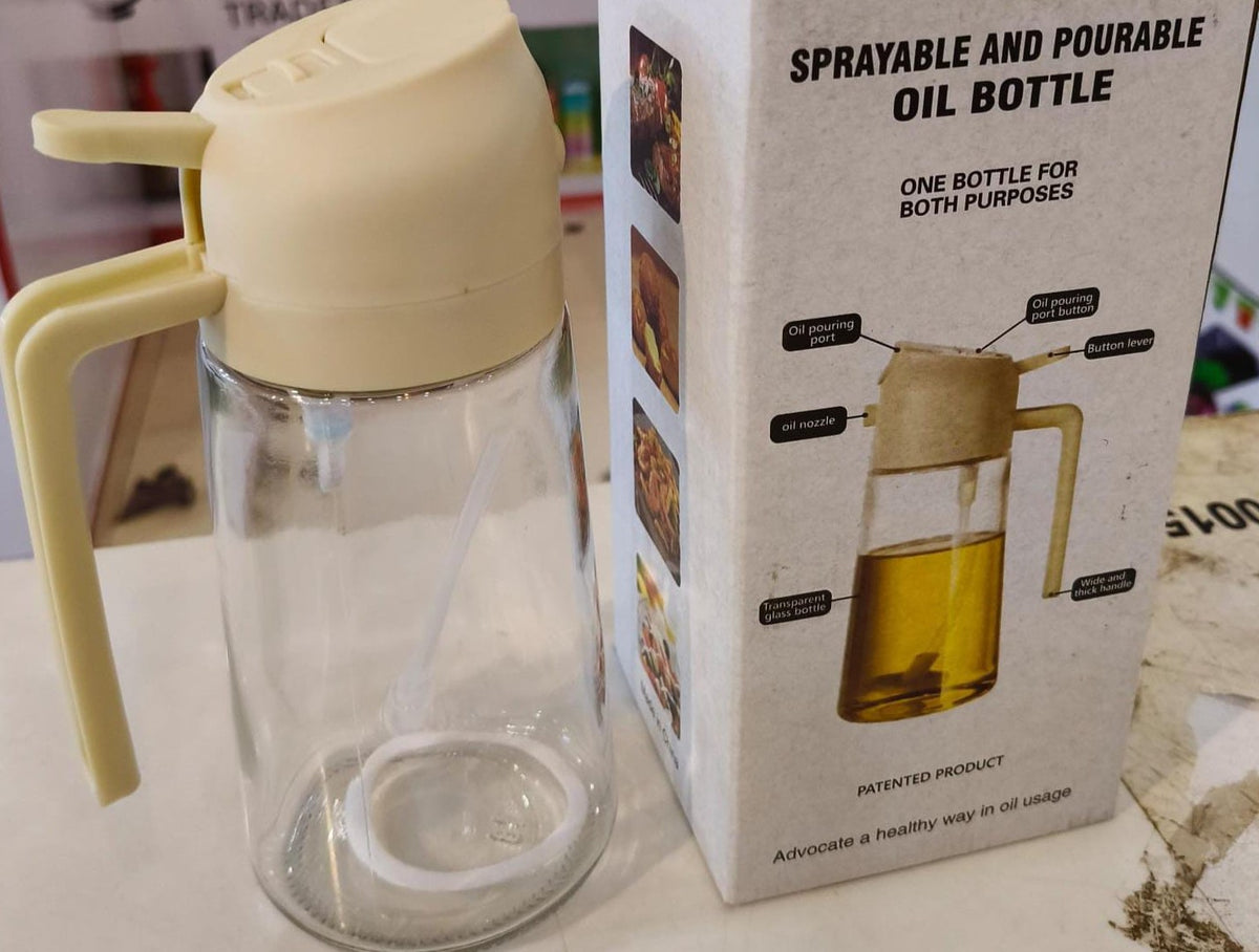 2-in-1 Oil Sprayer Bottle Kitchen Accessory