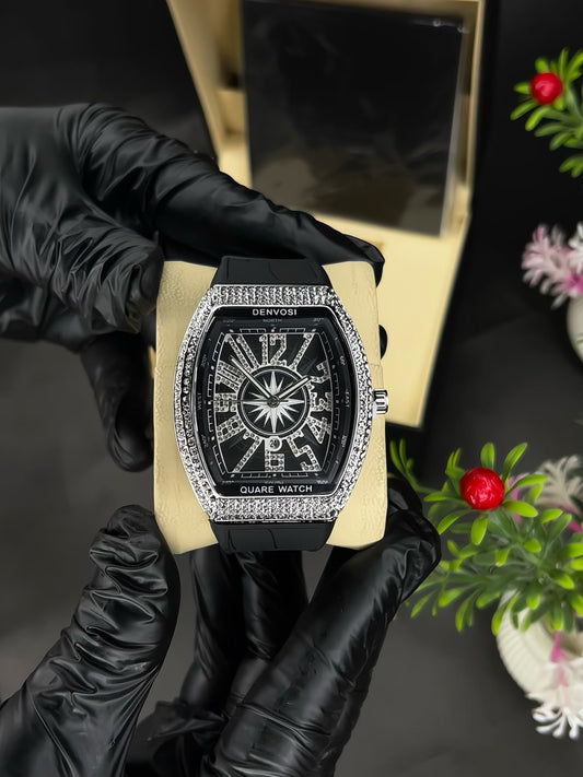 Denvosi Luxury Diamond Studded Strap Men’s Watch