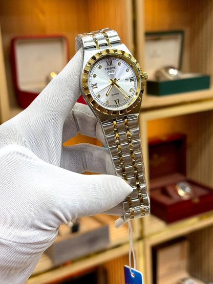 TROVE Original Quartz Watch with Metal Bracelet & Butterfly Master Lock