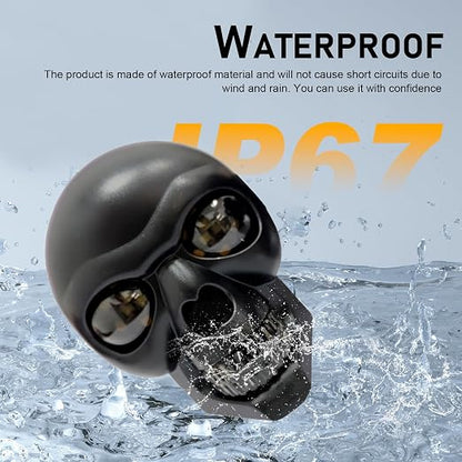 2PCS LED Skull Motorcycle Turn Signal Lights – Waterproof 10mm Blinkers