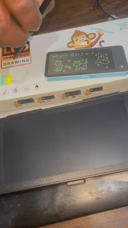 Kids Pencil Box with LCD Tablet