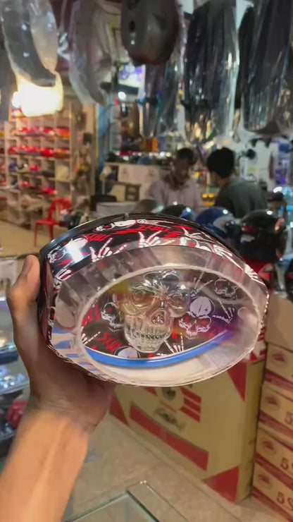 125cc Motorcycle LED Skull Tail Light – Multi-Color Rear Light