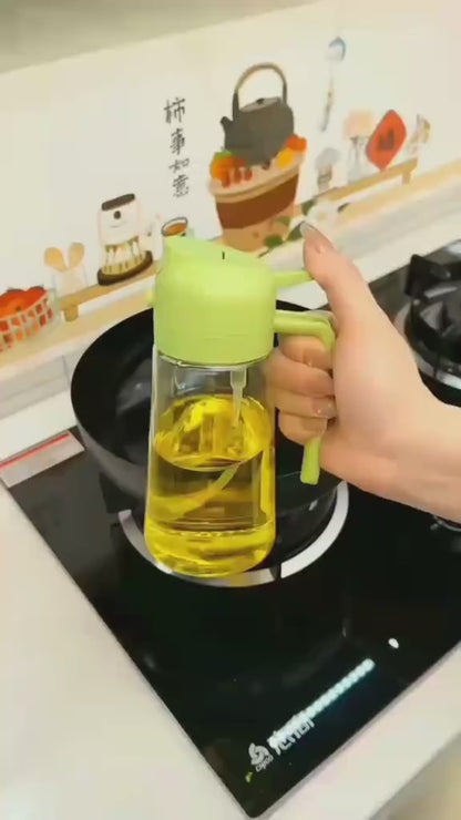 2-in-1 Oil Sprayer Bottle Kitchen Accessory